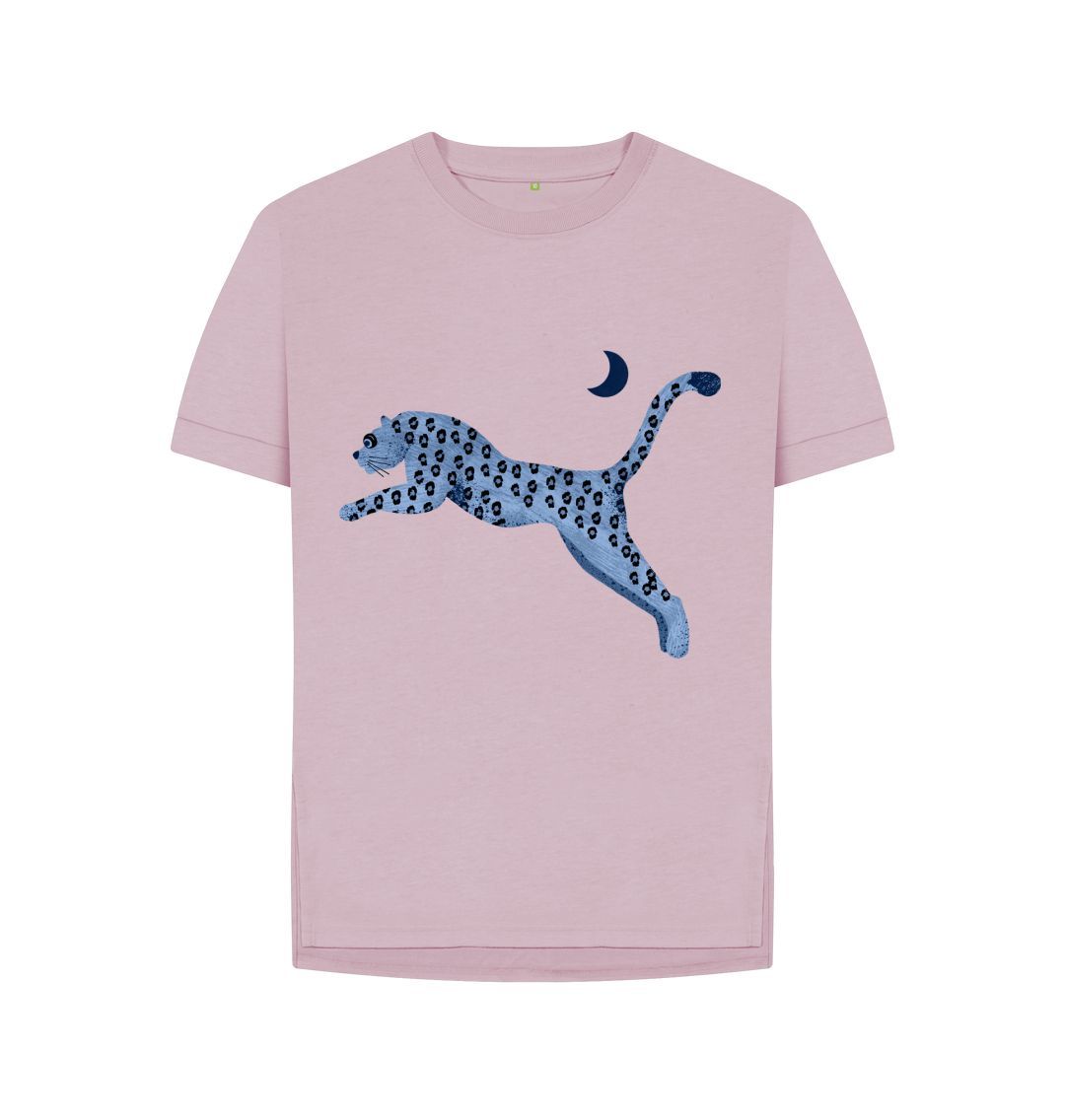 Mauve Relaxed Fit Wild Blue Cat Tee