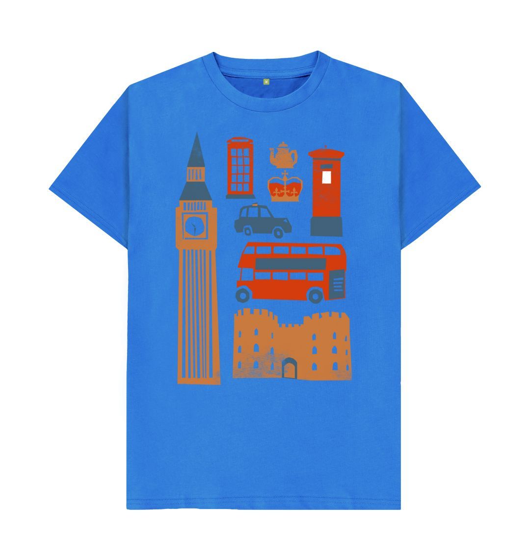 Bright Blue Men's London and King Tee