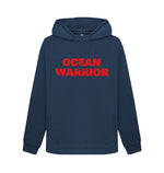 Navy Blue Red Ocean Warrior Hoody