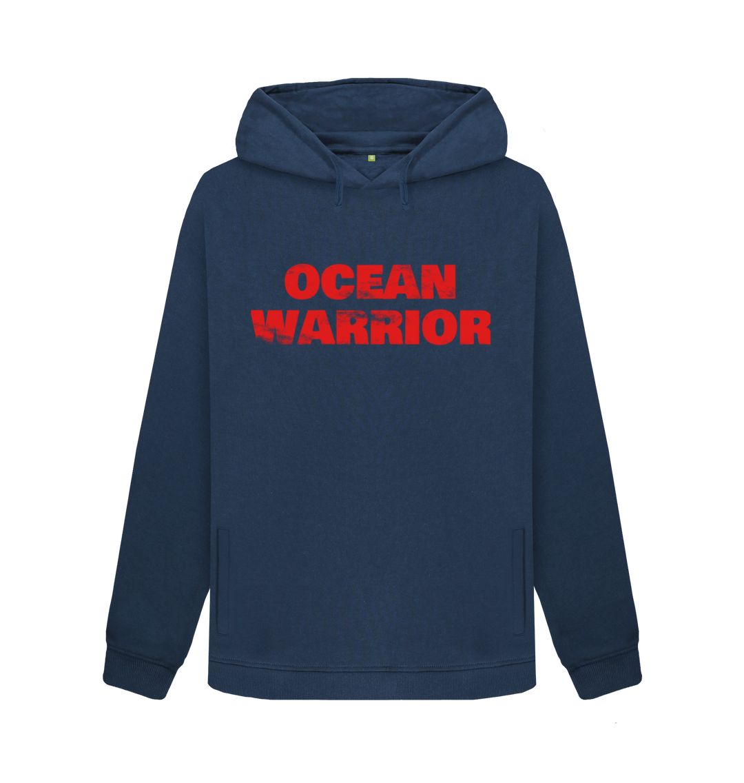 Navy Blue Red Ocean Warrior Hoody