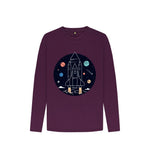 Purple Space Rocket Long Sleeve Tee