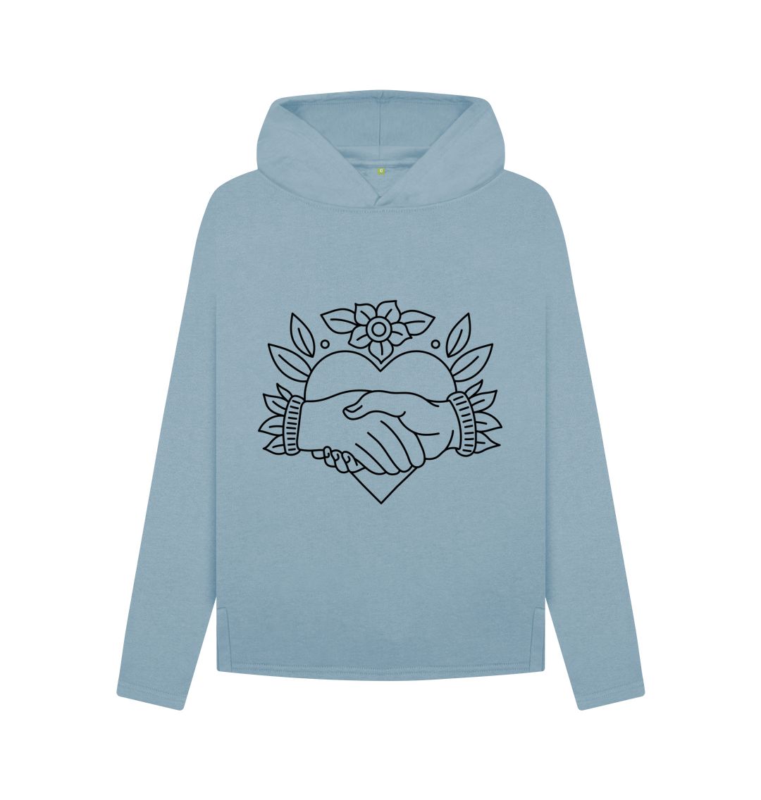 Stone Blue Handshake Hoody