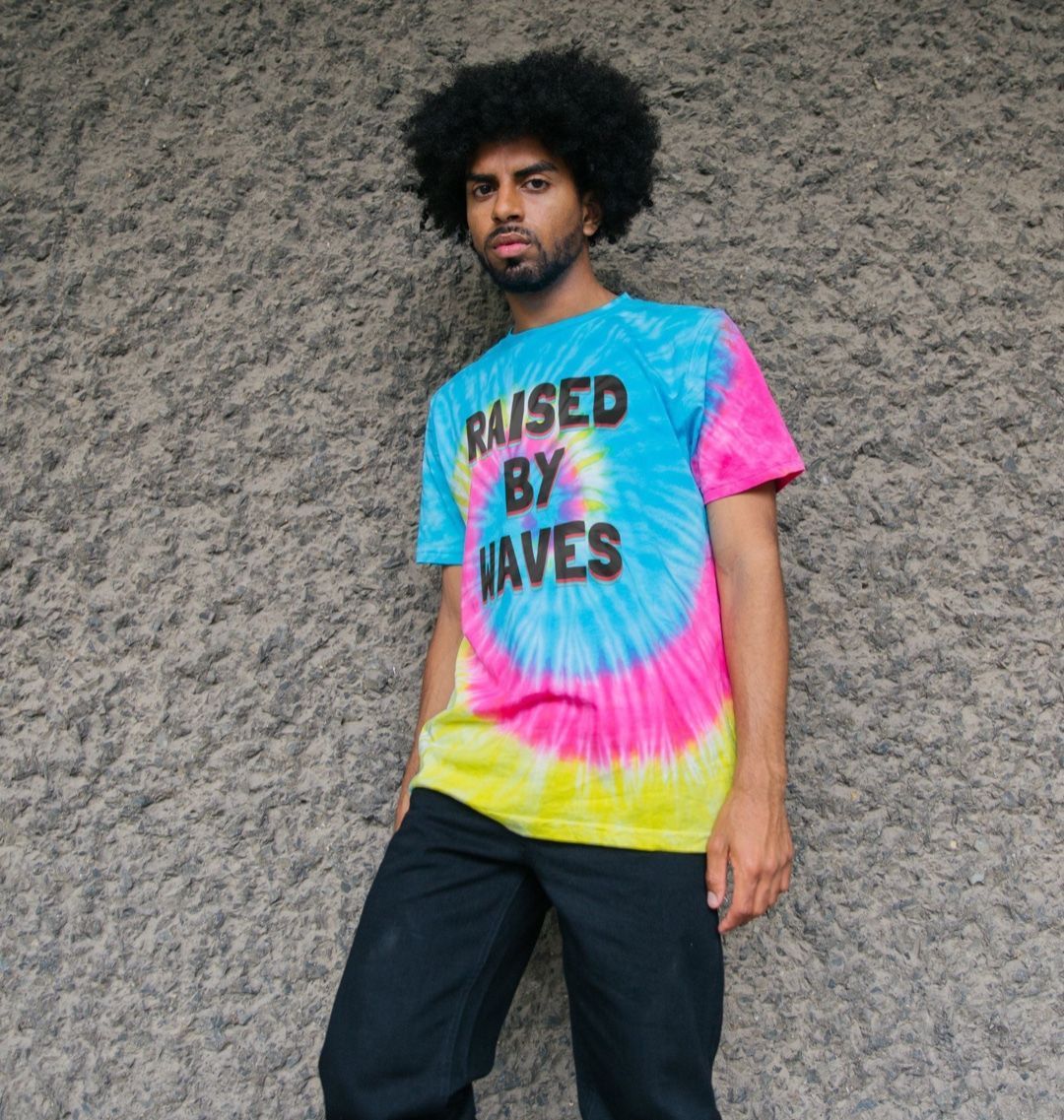 Tie Dye Raised By Waves Tee