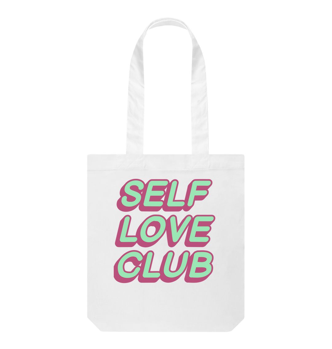 White Self Love Club Tote