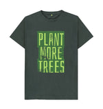 Dark Grey Plant More Trees Tee