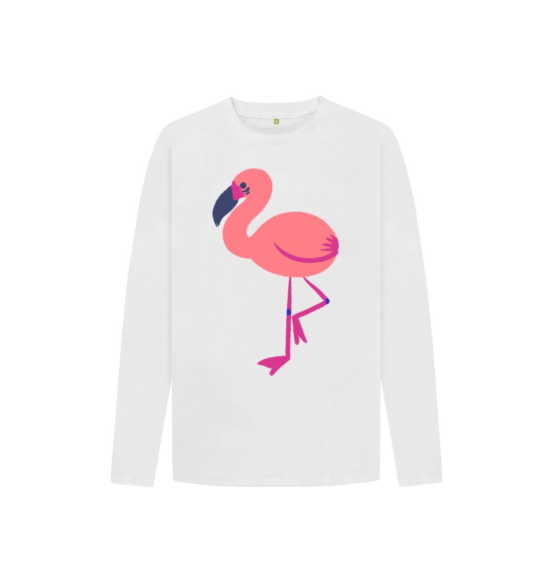 White Flamingo Long Sleeve Tee