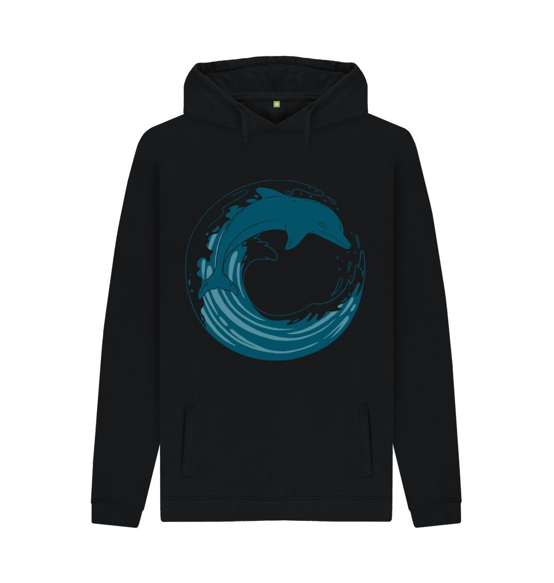 Black Dolphin In The Ocean Hoody