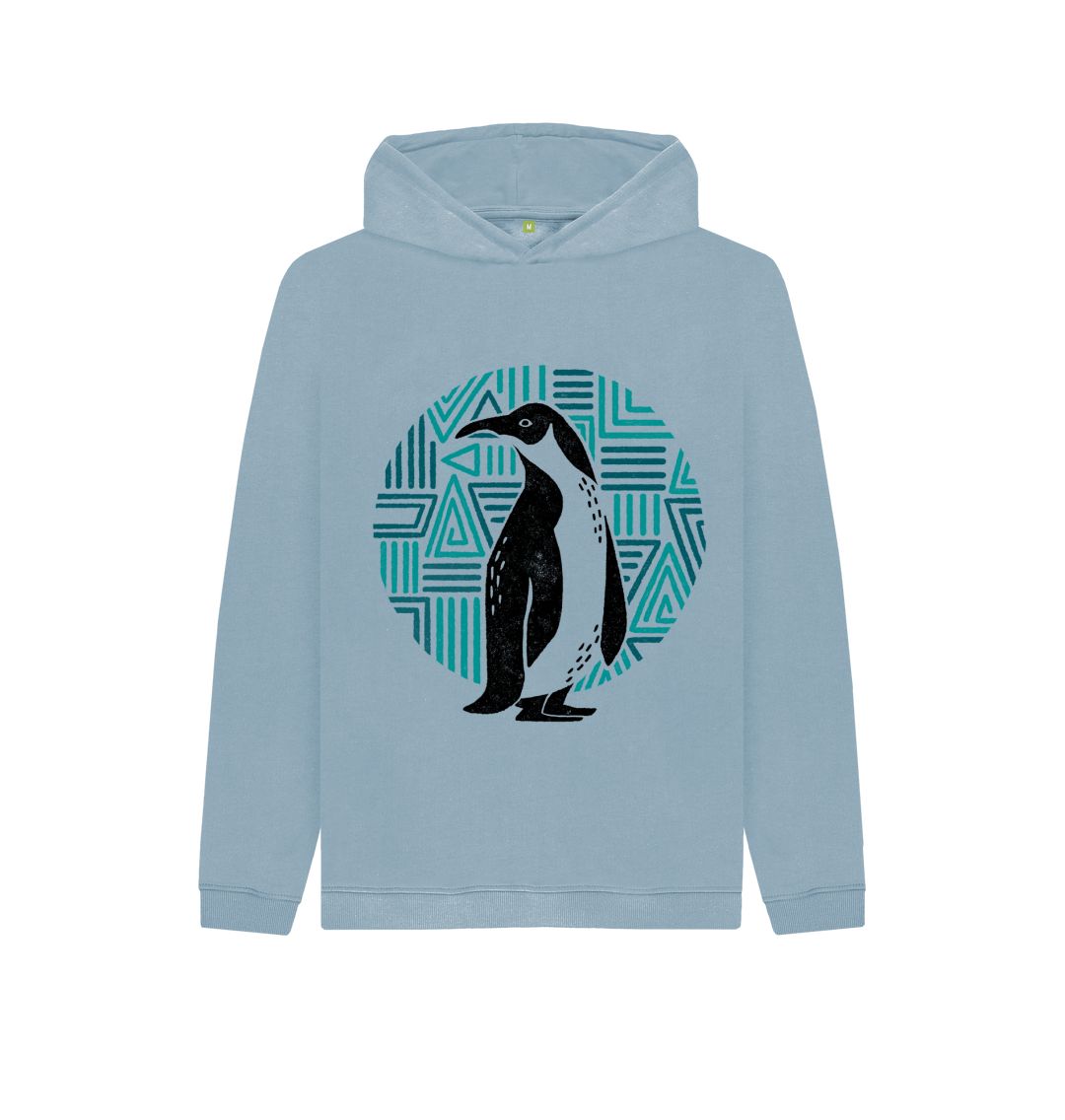 Stone Blue Penguin Hoody