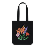 Black Flowers Tote