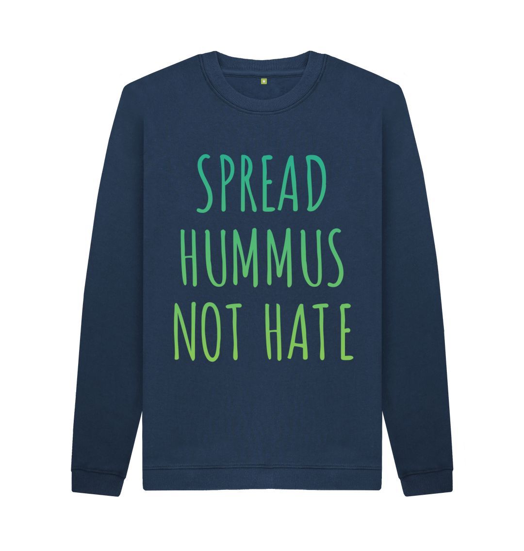 Navy Blue Spread Hummus Not Hate Sweater