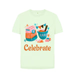 Pastel Green Women's Relaxed Celebrate Tee