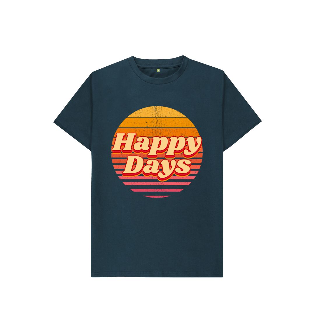 Denim Blue Happy Days Tee