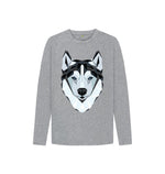 Athletic Grey Wolf Long Sleeve Tee