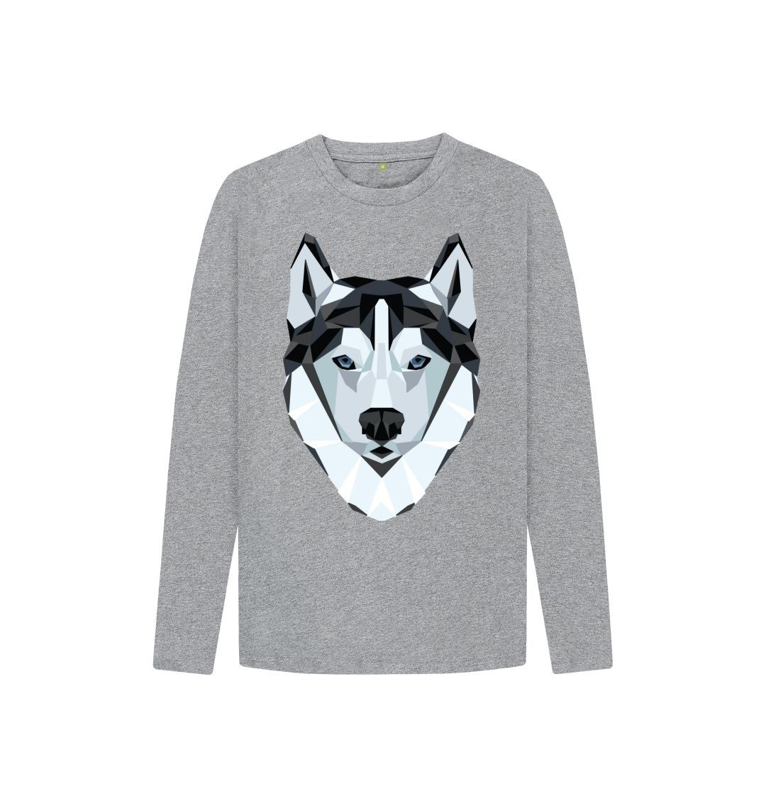 Athletic Grey Wolf Long Sleeve Tee