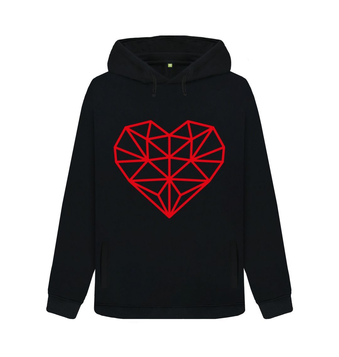 Black Shaped Heart Hoody