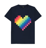 Navy Blue Colourful Heart