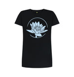 Black Blue Lotus Tee Dress