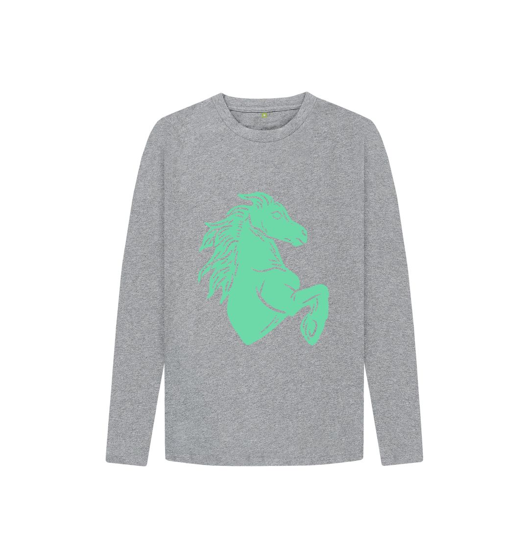 Athletic Grey Wild Horse Long Sleeve Tee