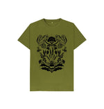 Moss Green Flowers and Bee Tee