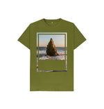 Moss Green Rock In The Sea Tee