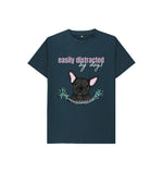 Denim Blue Easily Distracted By Dogs Tee