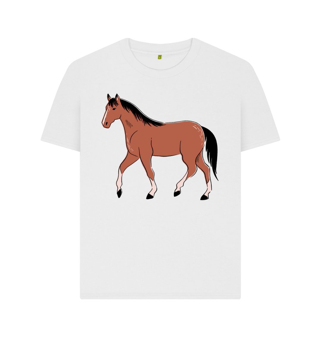 White Brown Horse Tee