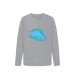 Athletic Grey Blue Dino Long Sleeve Tee