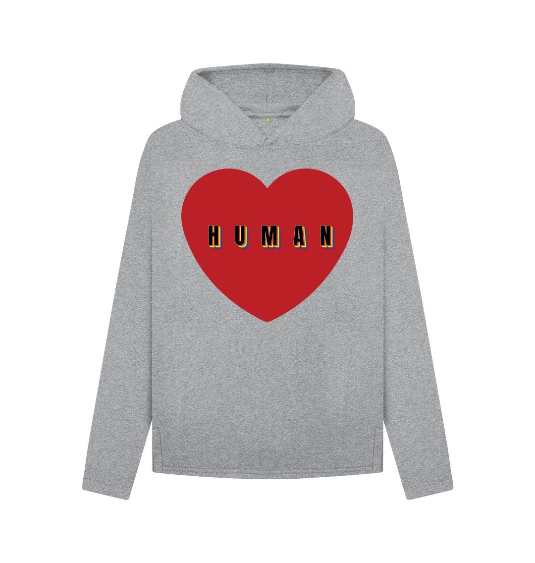 Athletic Grey Human and  Heart Hoody