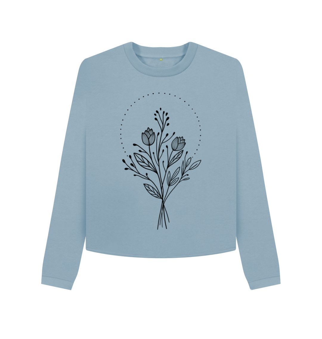 Stone Blue Tulip Boxy Jumper