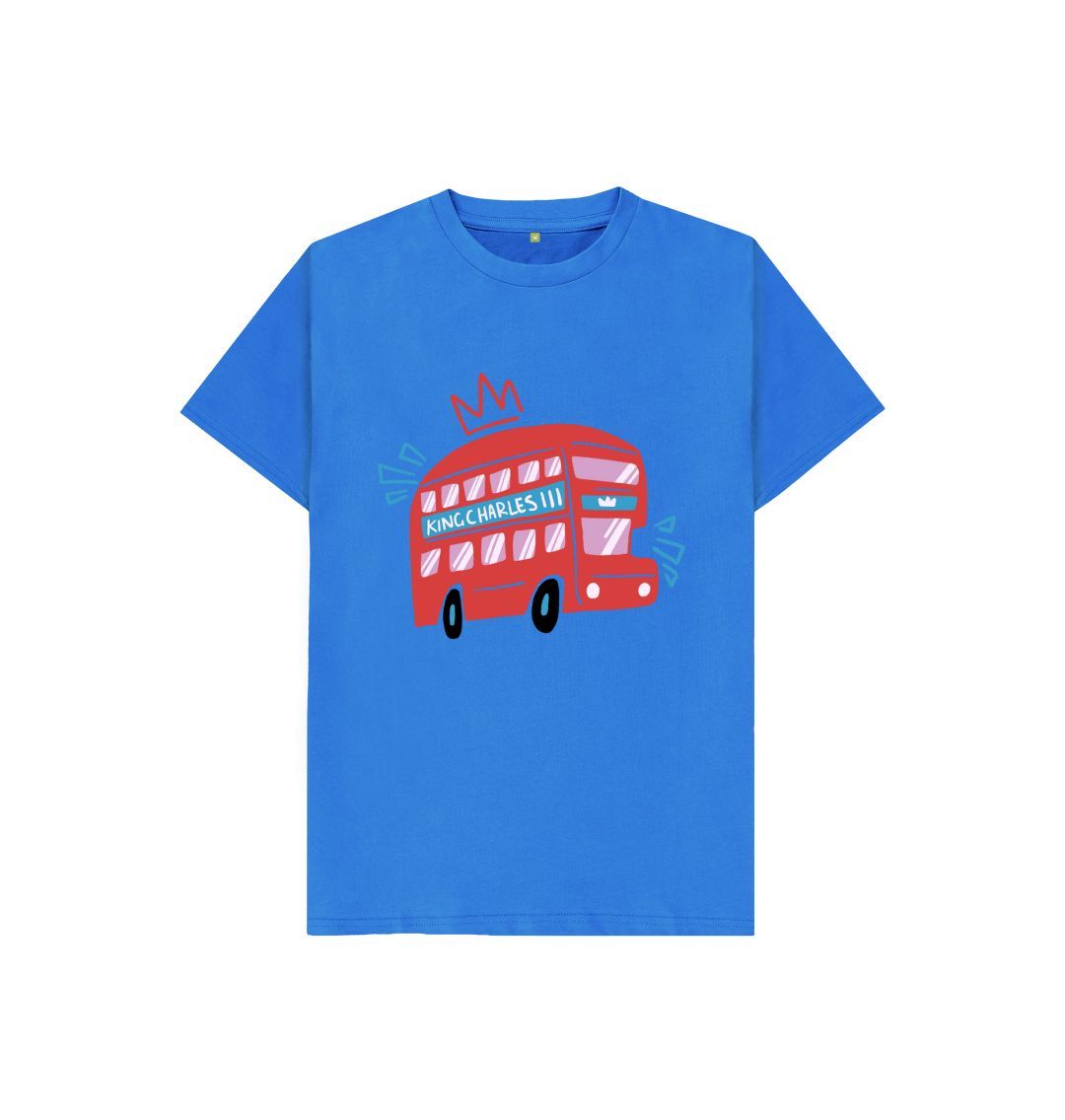 Bright Blue Kids Red Bus Tee