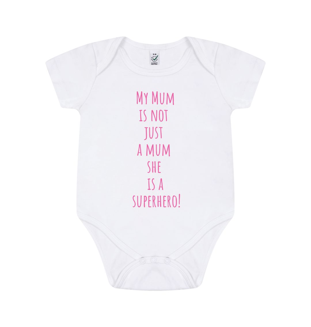 White Short Sleeve My Mum Baby Grow