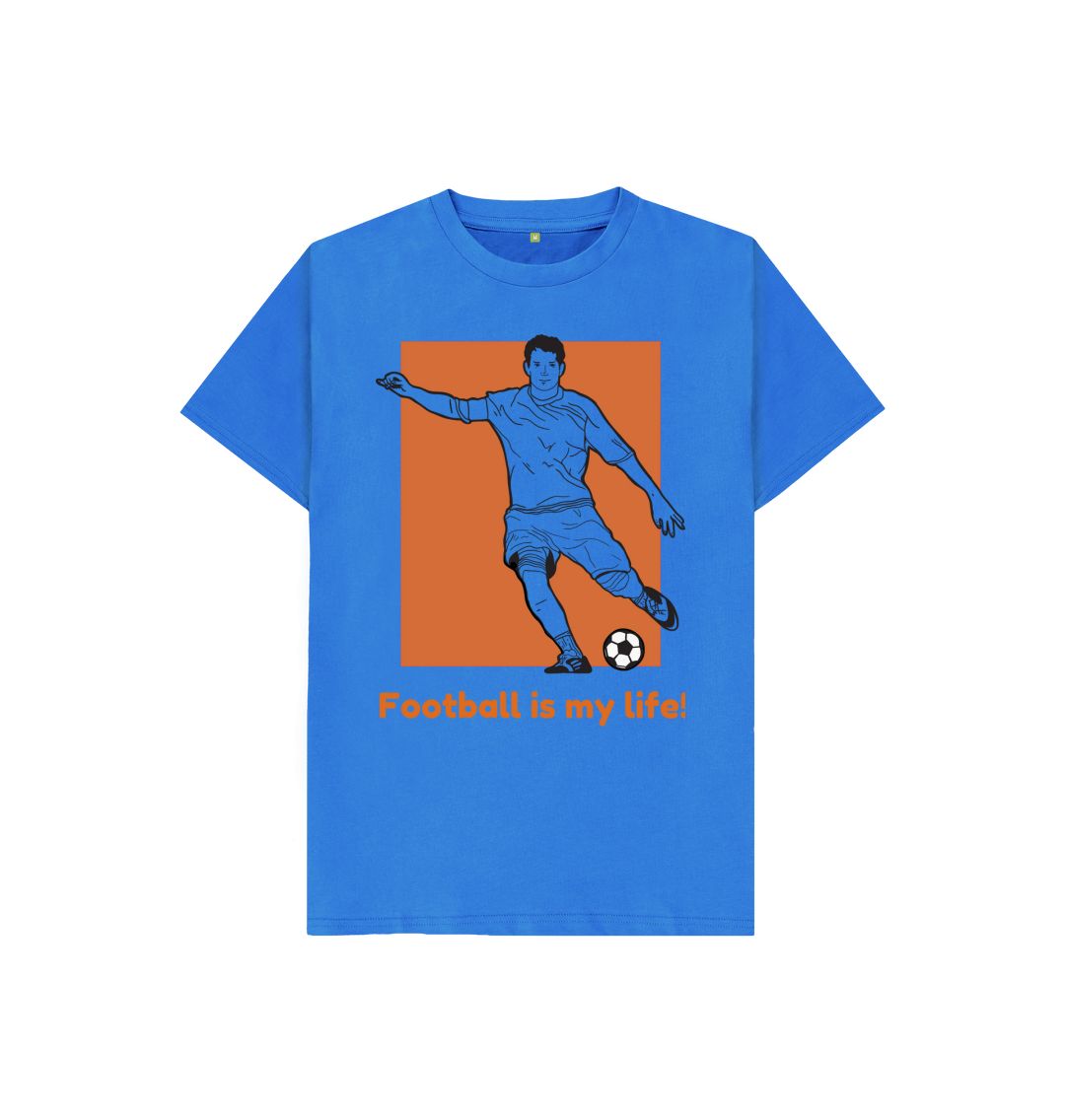 Bright Blue Football is my life Tee