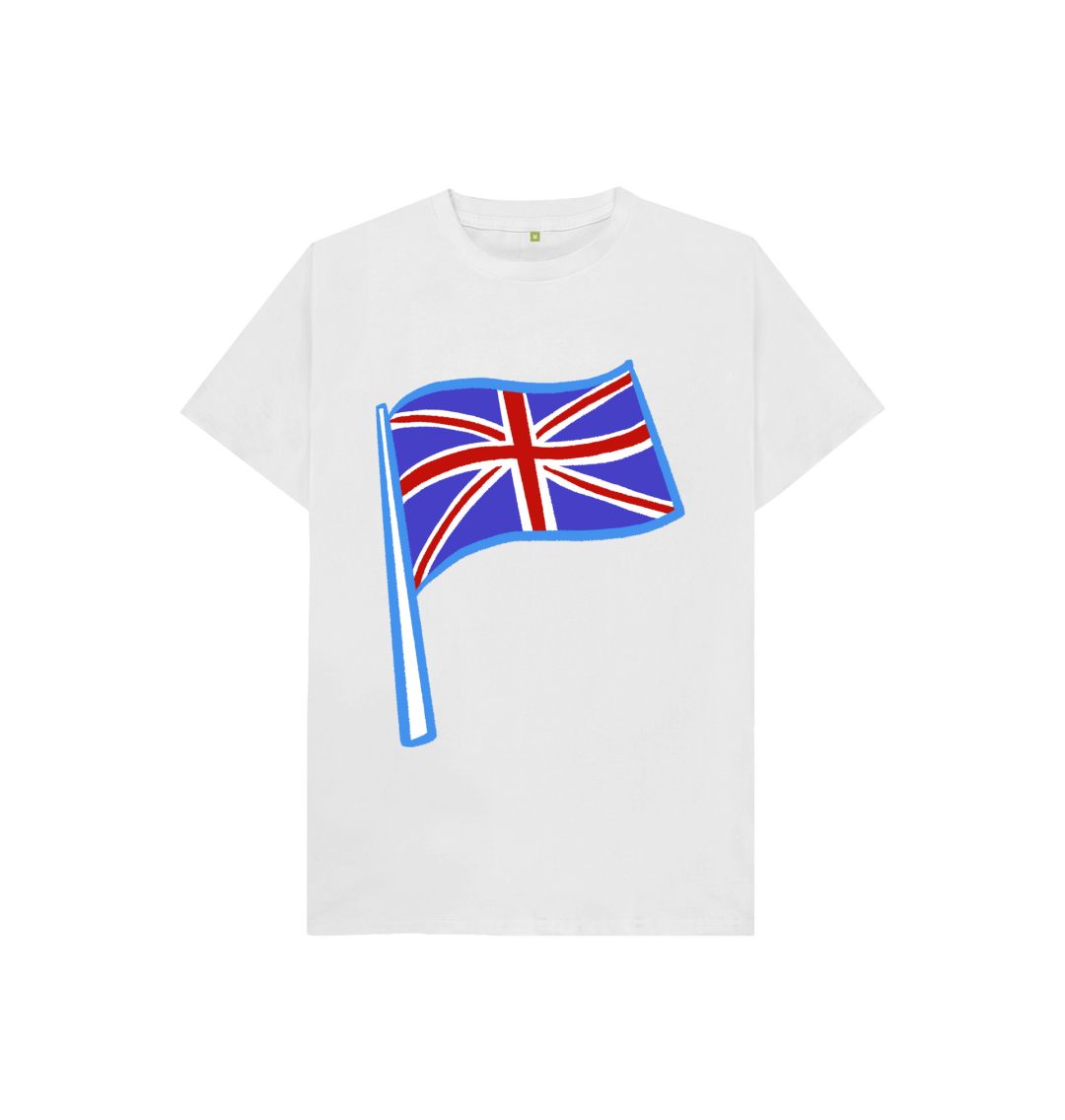 White Kids England Flag Tee