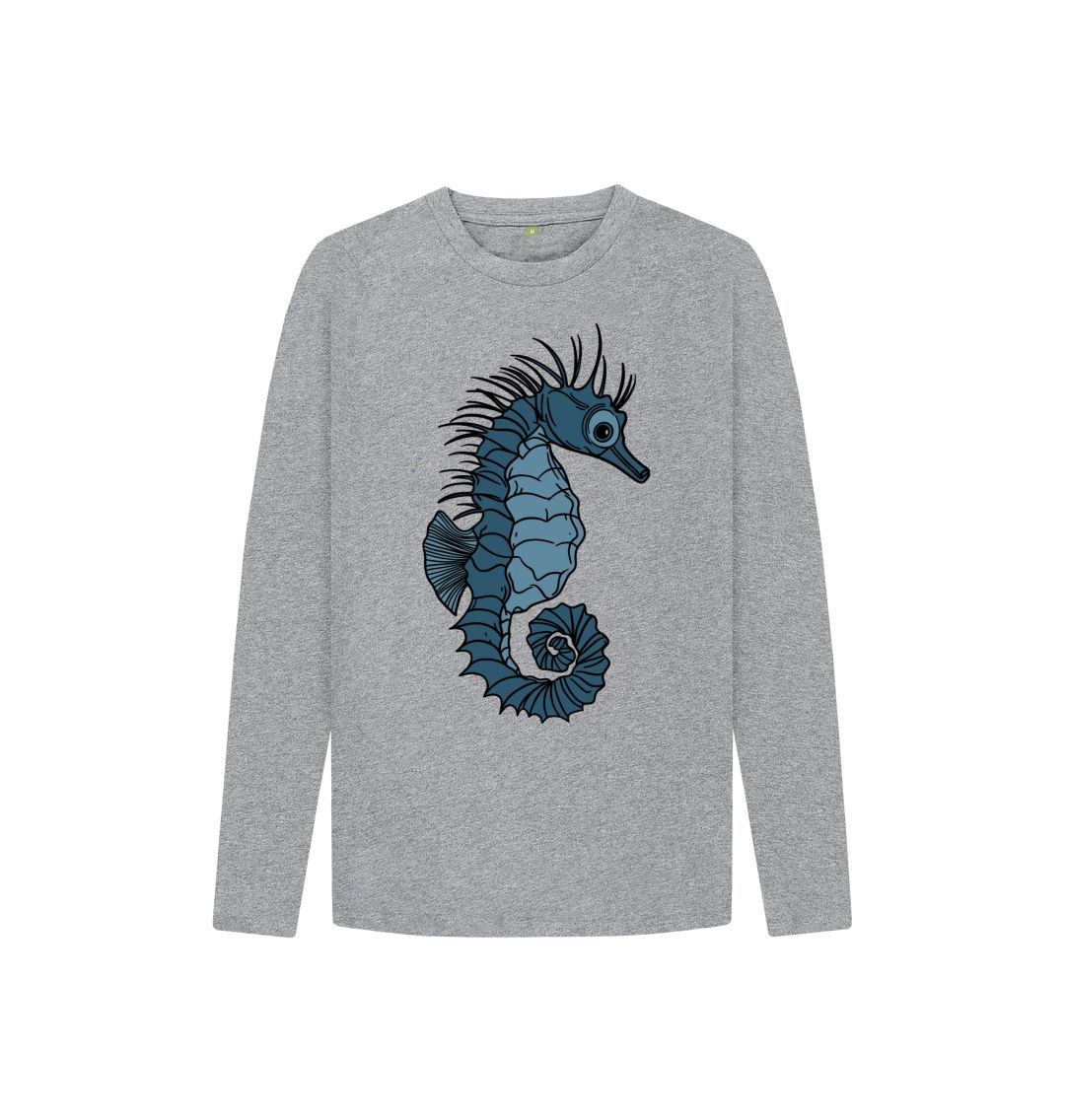 Athletic Grey Seahorse Long Sleeve Tee