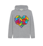 Athletic Grey Tetris Heart Hoody