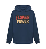 Navy Blue Flower Power Pullover Hoody