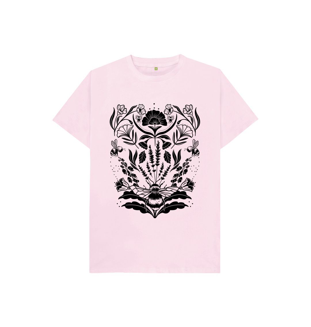 Pink Flowers and Bee Tee