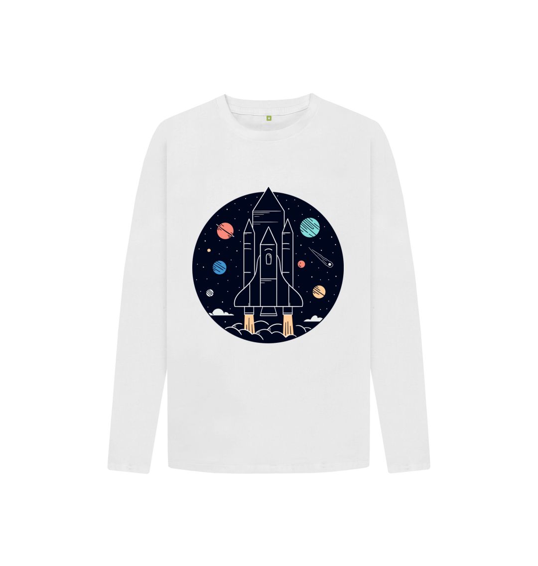 White Space Rocket Long Sleeve Tee