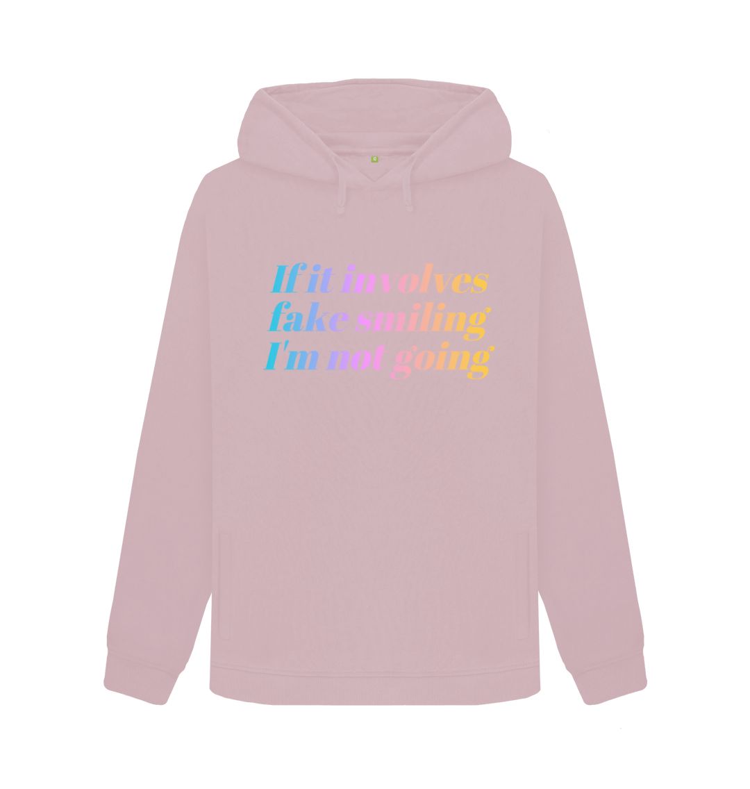 Mauve Fake Smiling Hoody