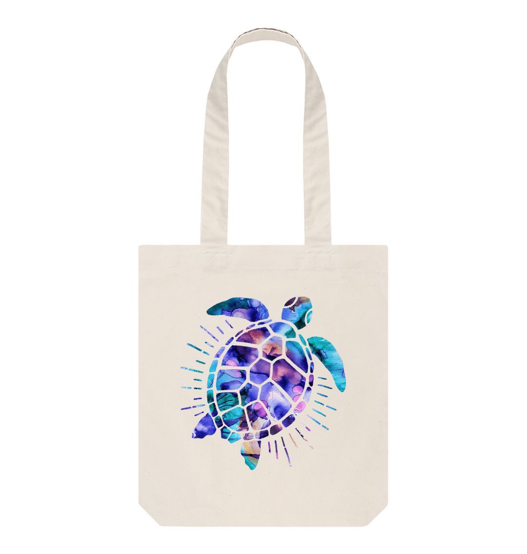 Natural Turtle Love Tote