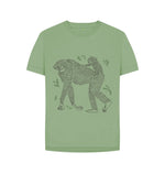 Sage Chimp and Baby Woman's Tee