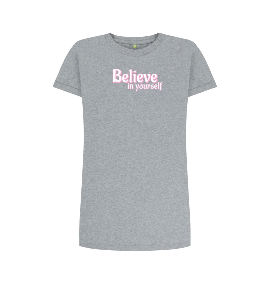 Athletic Grey Believe In Yourself Tee Dress