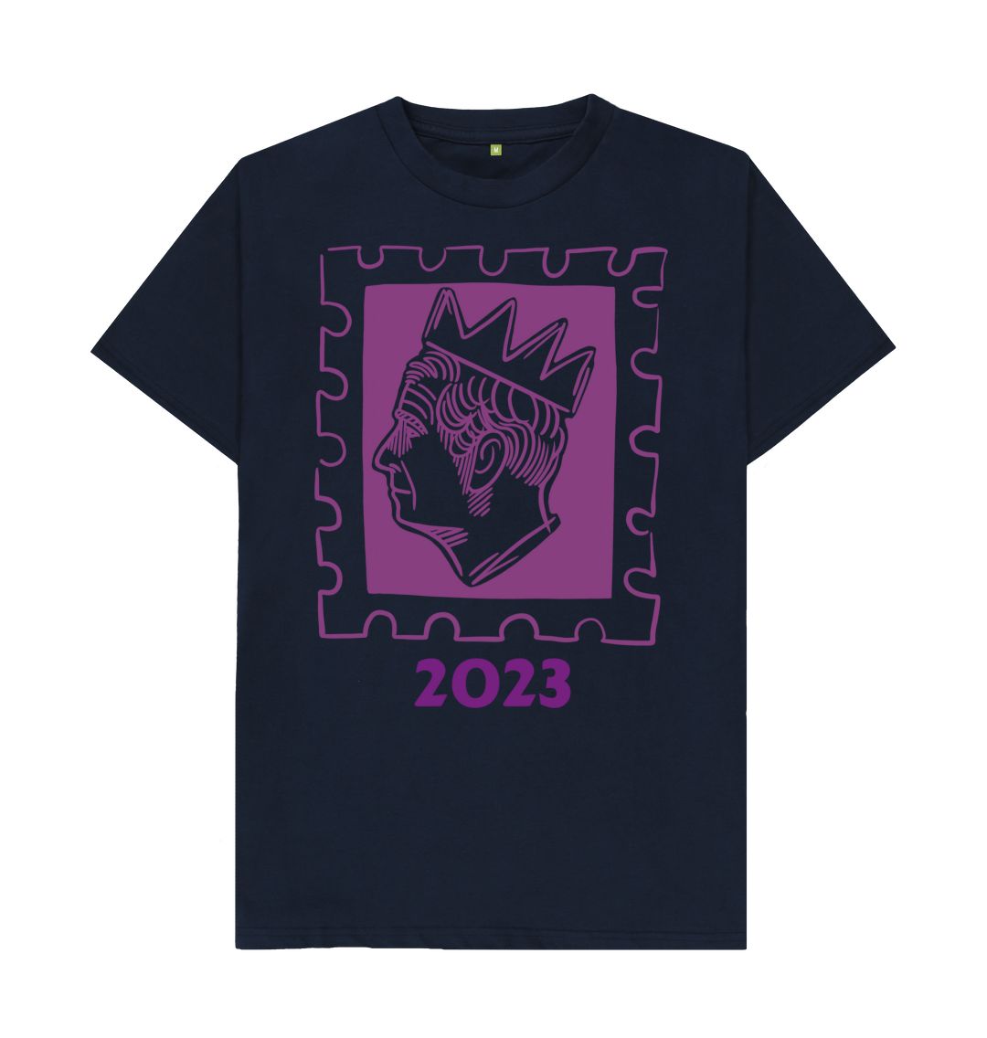 Navy Blue Men' s King Charle's Stamp Tee