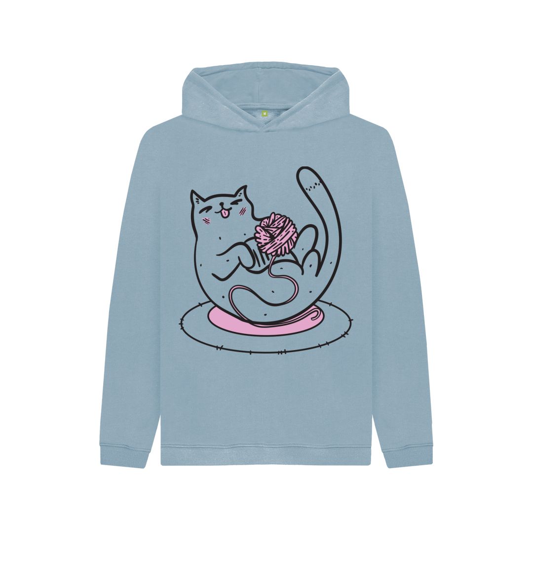 Stone Blue Cat Hoody