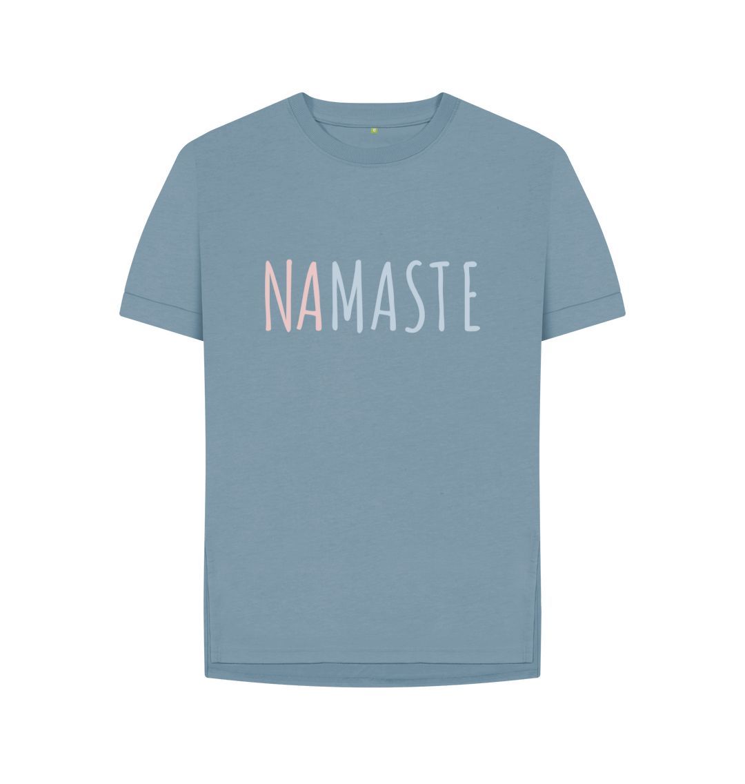 Stone Blue Relaxed Fit Namaste Tee