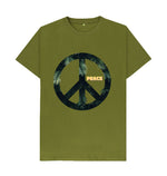 Moss Green Peace Around Tee