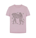 Mauve Chimp and Baby Woman's Tee