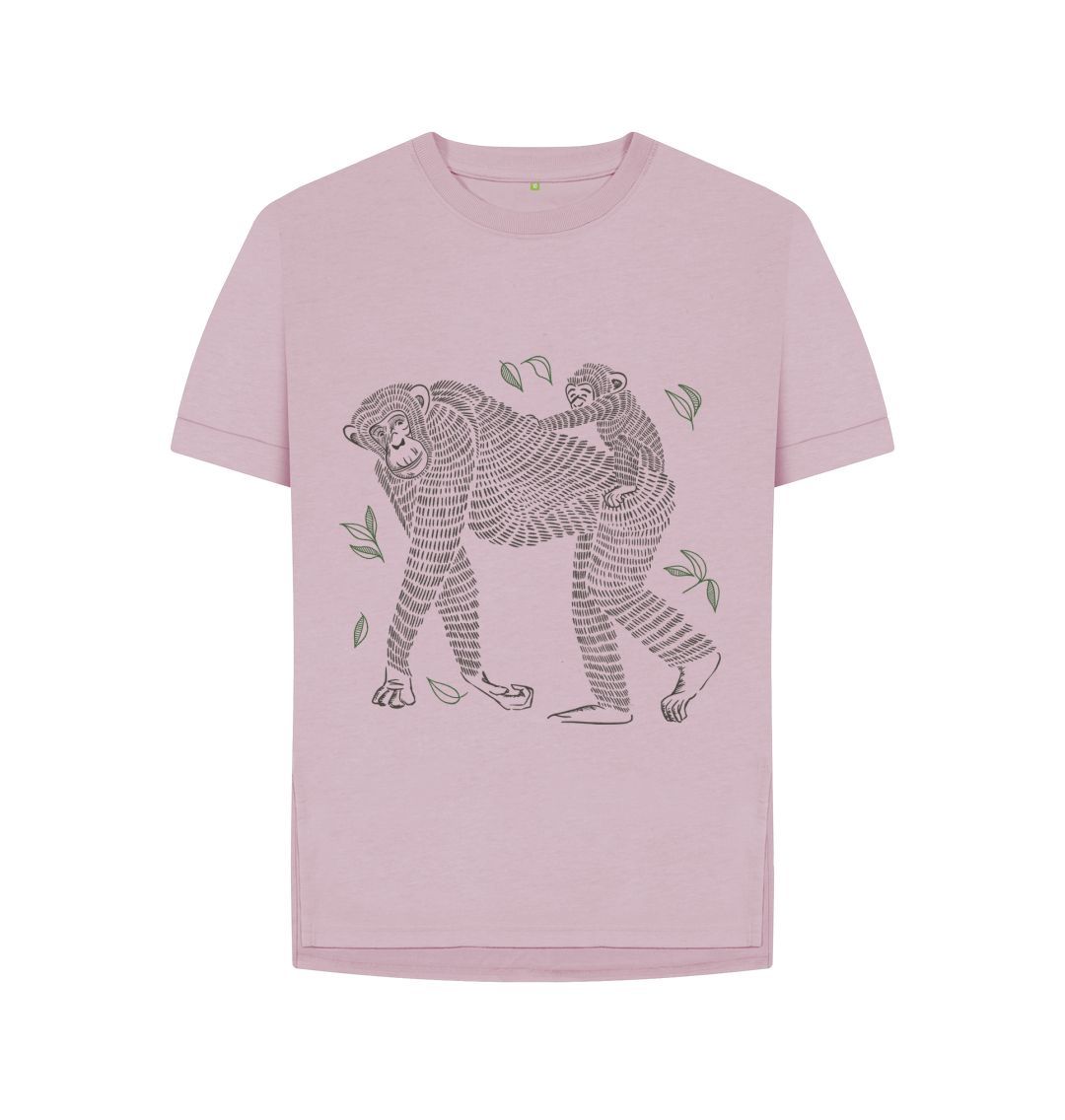 Mauve Chimp and Baby Woman's Tee