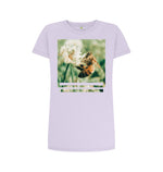 Violet Flower and Bee Tee Dress