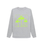 Light Heather Green Flowers Sweatshirt